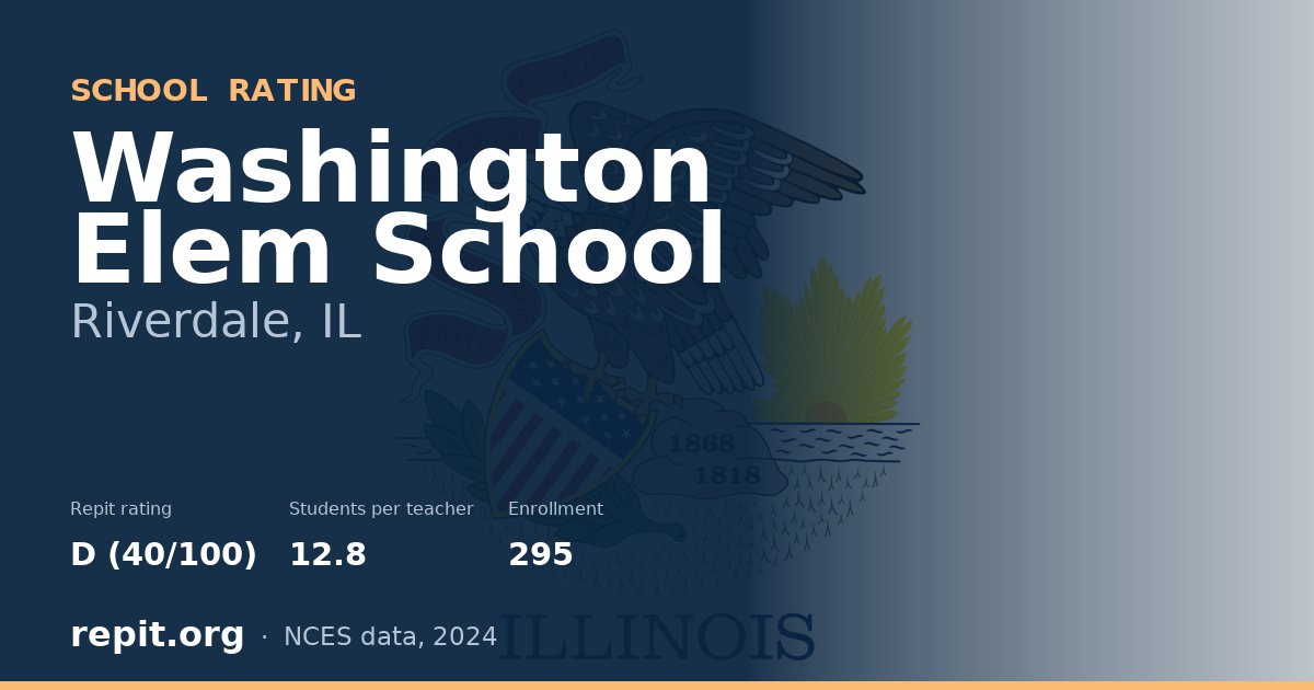 Washington Elem School, Riverdale, IL — Repit school rating D (40/100)