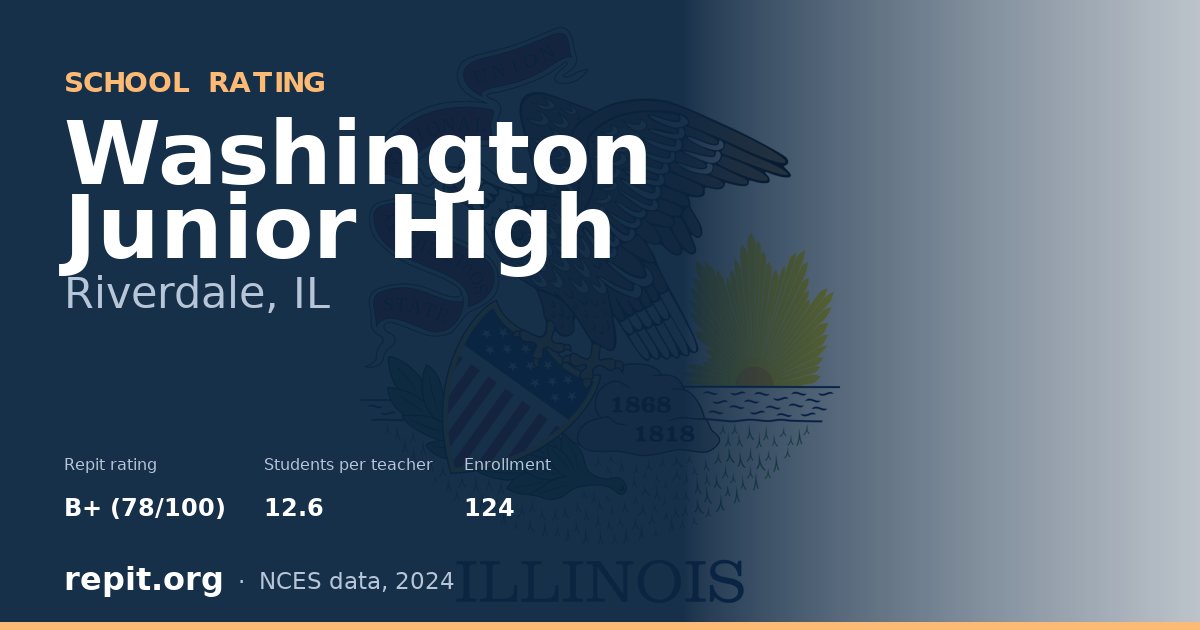 Washington Junior High, Riverdale, IL — Repit school rating B+ (78/100)