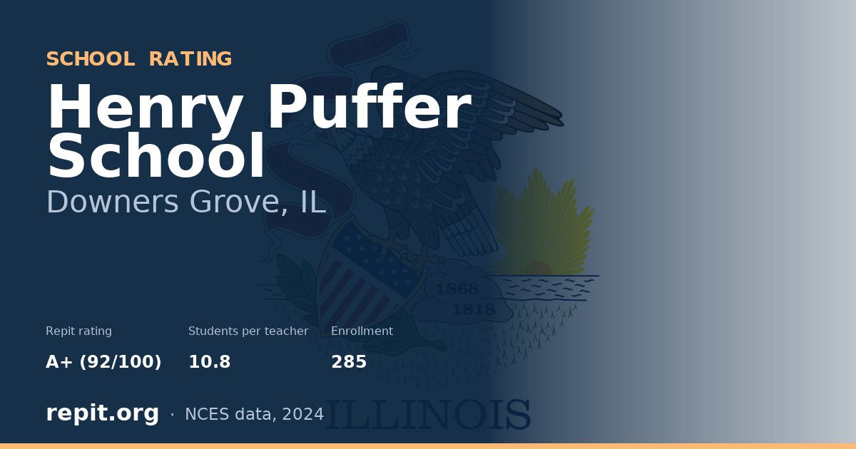 Henry Puffer School, Downers Grove, IL — Repit school rating A+ (92/100)