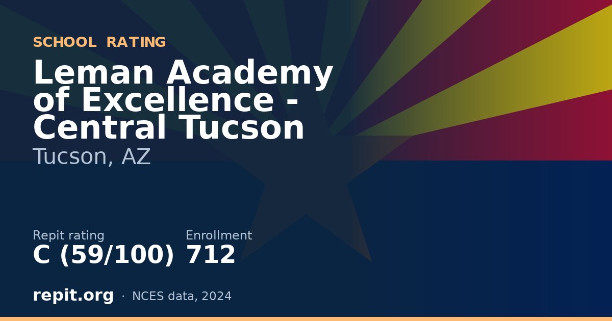 Leman Academy of Excellence - Central Tucson, Tucson, AZ — Repit school rating C (59/100)