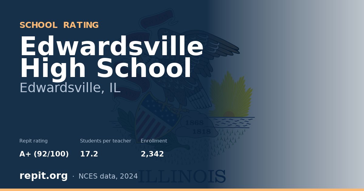 Edwardsville High School, Edwardsville, IL — Repit school rating A+ (92/100)