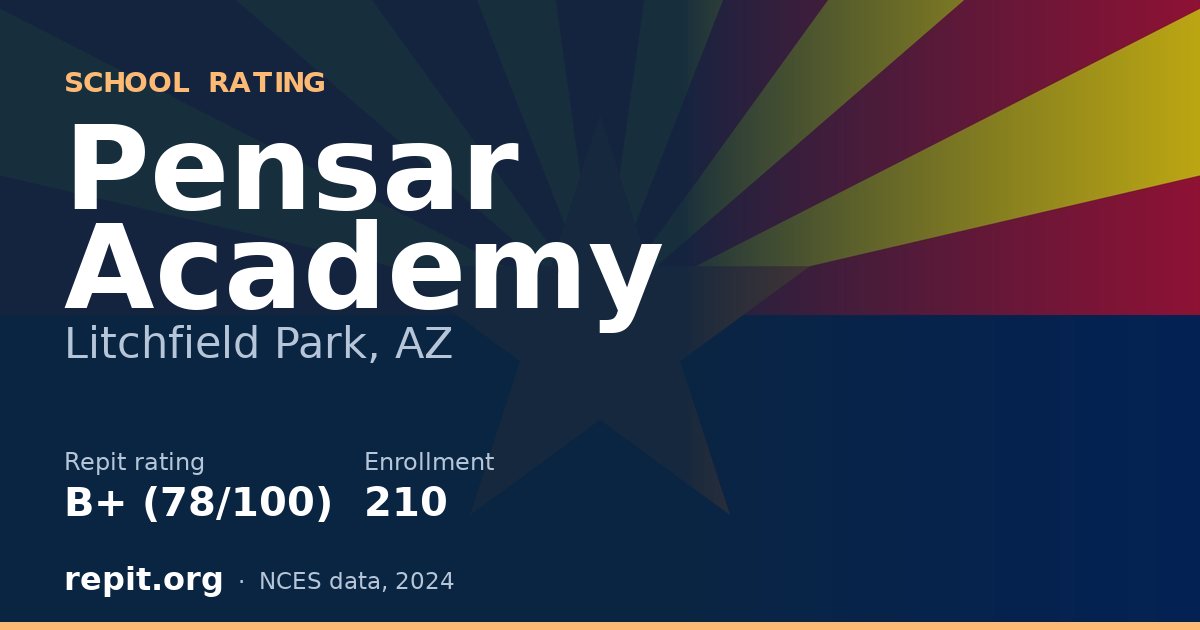 Pensar Academy, Litchfield Park, AZ — Repit school rating B+ (78/100)
