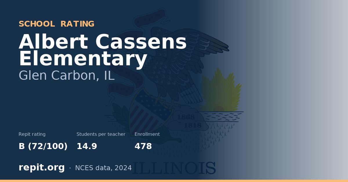 Albert Cassens Elementary, Glen Carbon, IL — Repit school rating B (72/100)