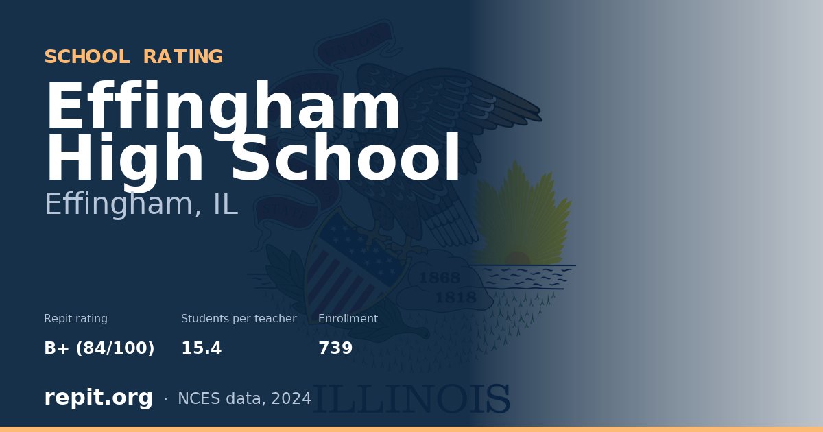 Effingham High School, Effingham, IL — Repit school rating B+ (84/100)