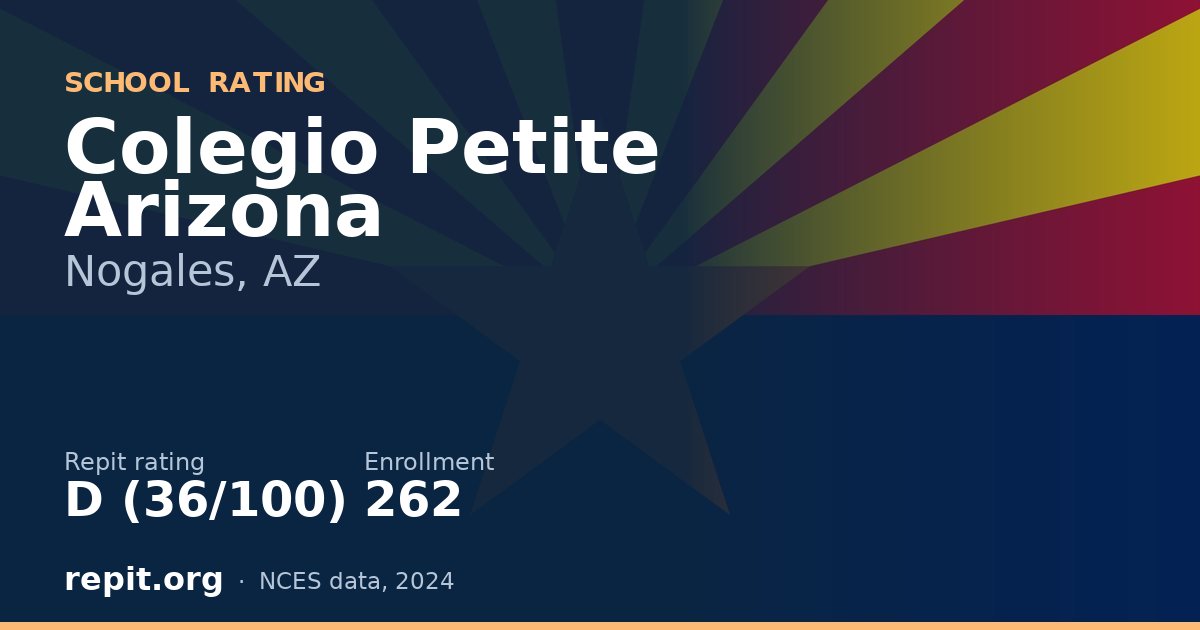 Colegio Petite Arizona, Nogales, AZ — Repit school rating D (36/100)