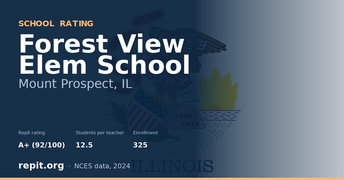 Forest View Elem School, Mount Prospect, IL — Repit school rating A+ (92/100)