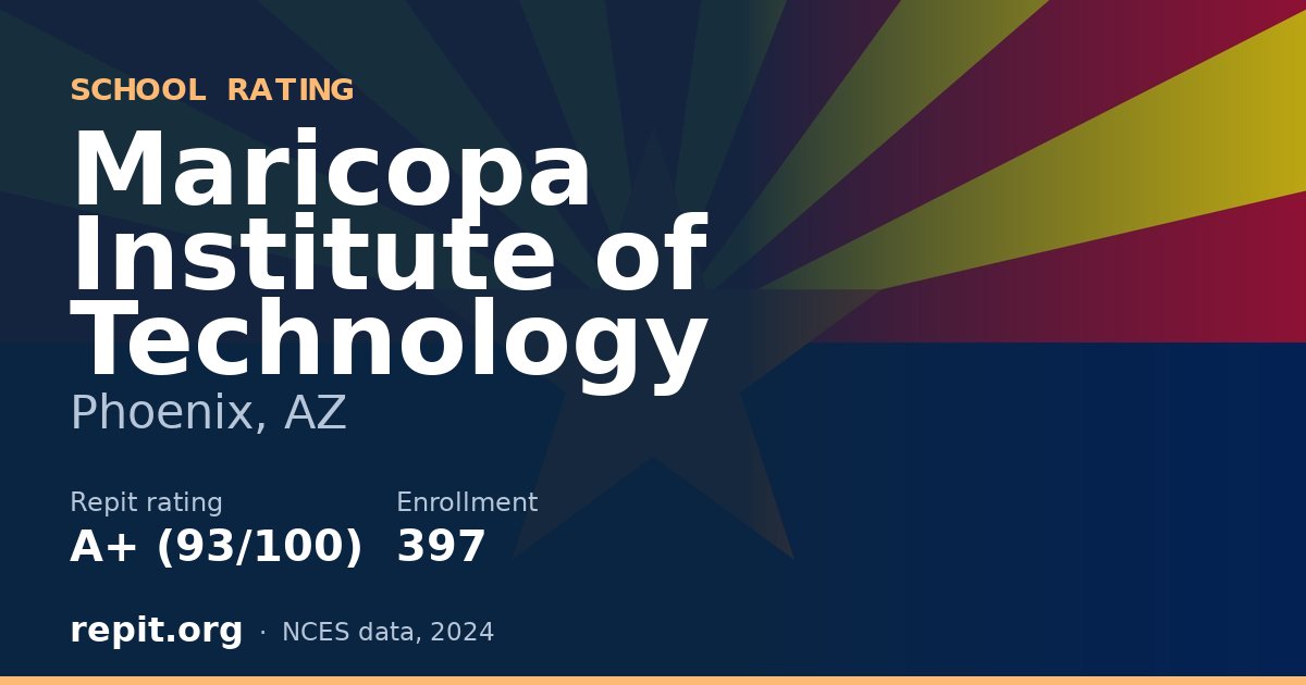 Maricopa Institute of Technology, Phoenix, AZ — Repit school rating A+ (93/100)