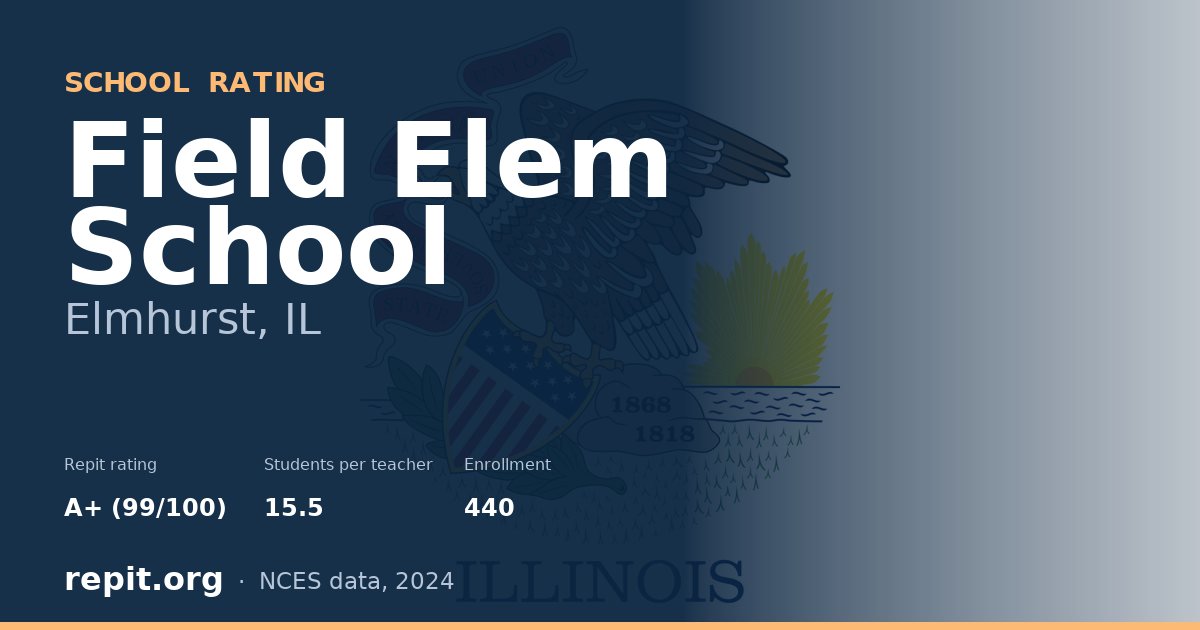 Field Elem School, Elmhurst, IL — Repit school rating A+ (99/100)