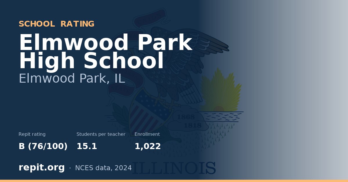 Elmwood Park High School, Elmwood Park, IL — Repit school rating B (76/100)