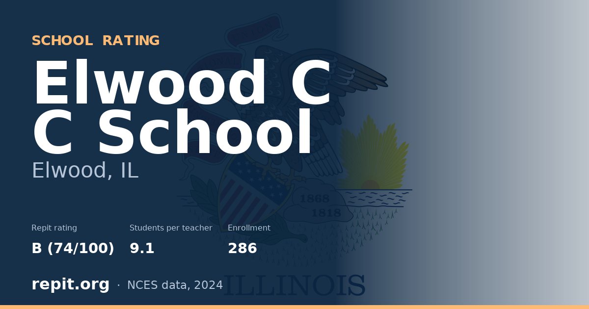 Elwood C C School, Elwood, IL — Repit school rating B (74/100)