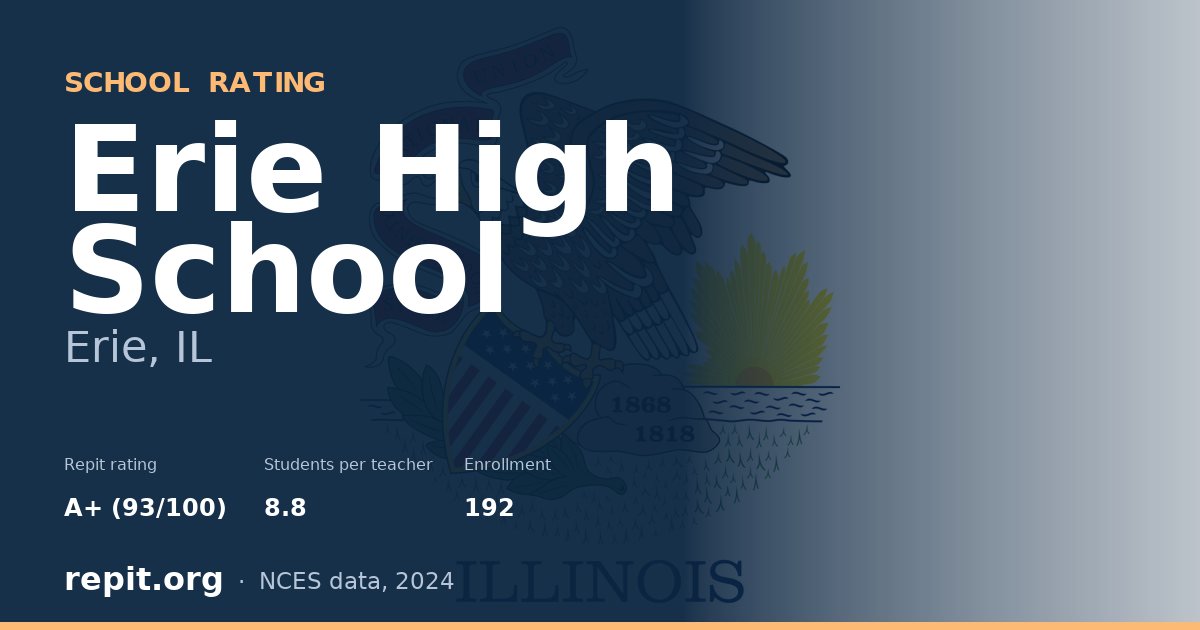 Erie High School, Erie, IL — Repit school rating A+ (93/100)