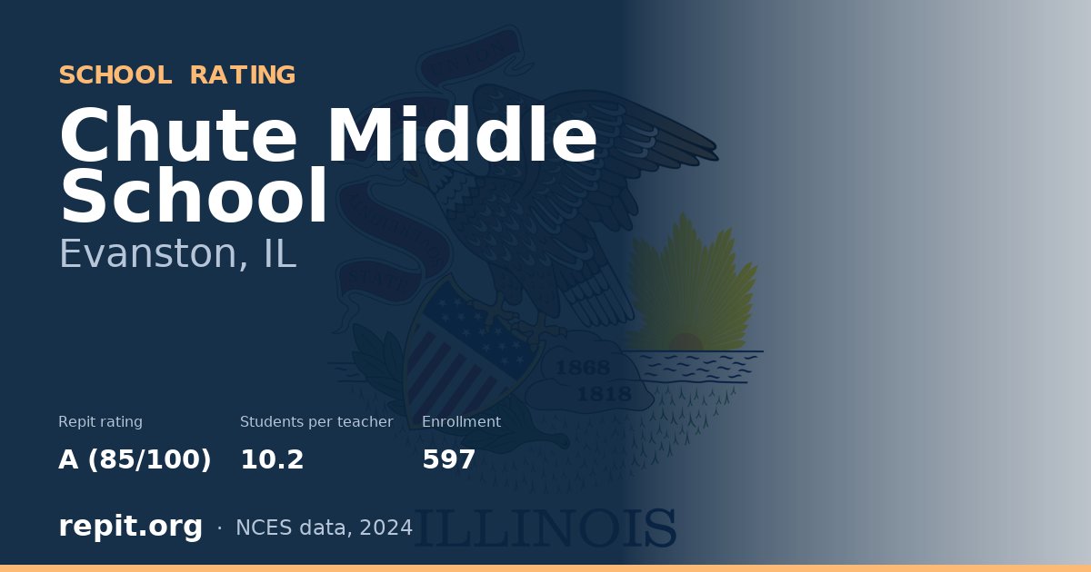 Chute Middle School, Evanston, IL — Repit school rating A (85/100)