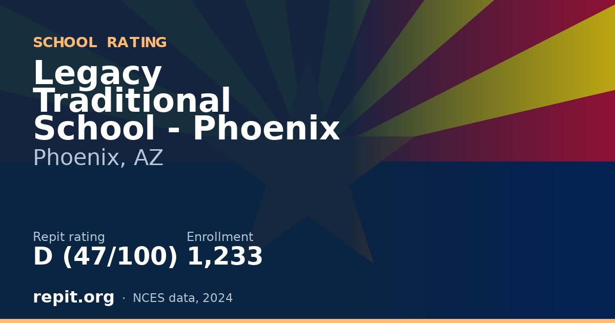 Legacy Traditional School - Phoenix, Phoenix, AZ — Repit school rating D (47/100)