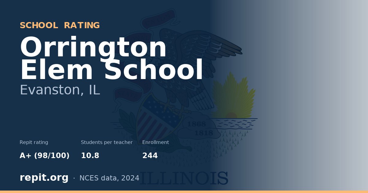 Orrington Elem School, Evanston, IL — Repit school rating A+ (98/100)