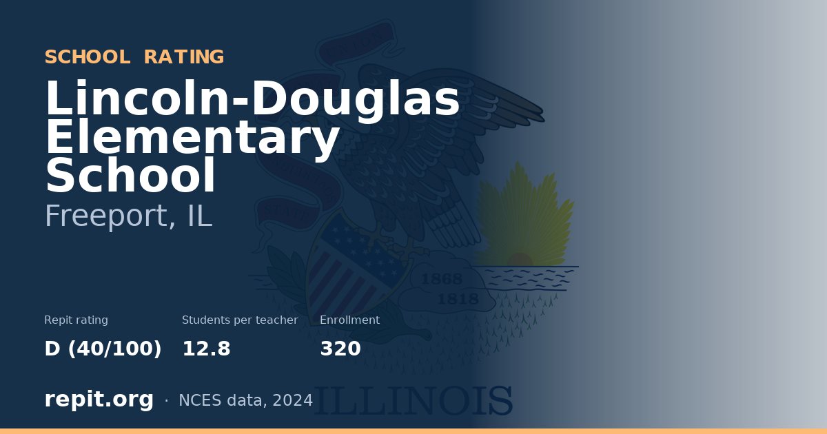 Lincoln-Douglas Elementary School, Freeport, IL — Repit school rating D (40/100)