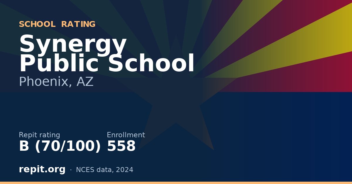 Synergy Public School, Phoenix, AZ — Repit school rating B (70/100)