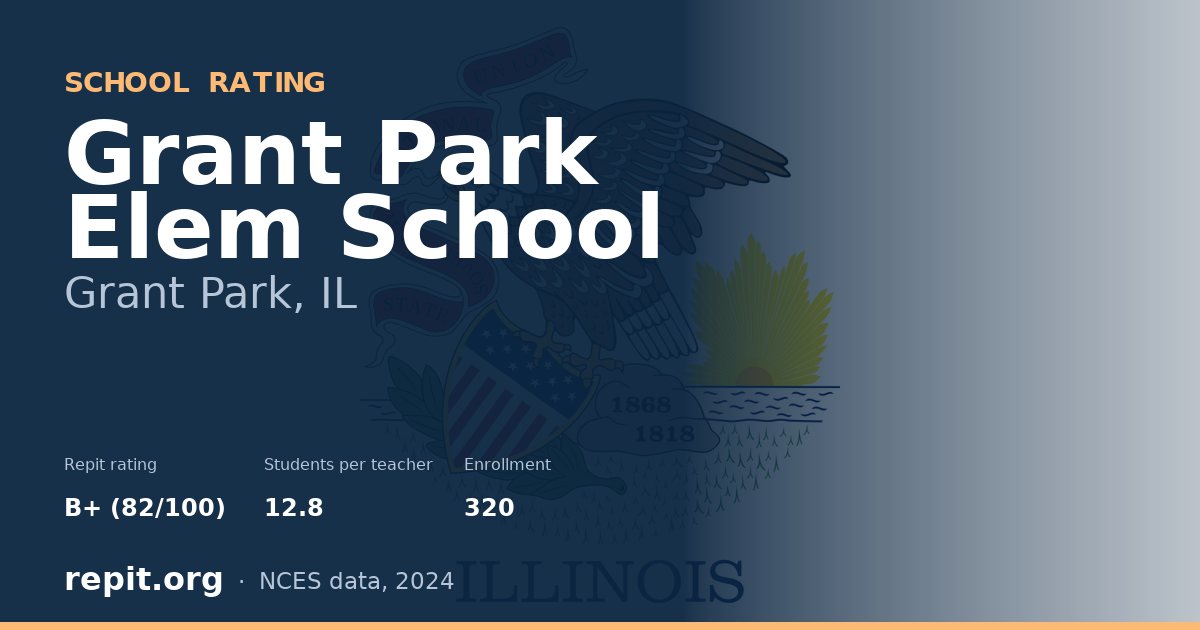 Grant Park Elem School, Grant Park, IL — Repit school rating B+ (82/100)