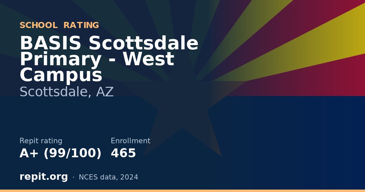 BASIS Scottsdale Primary - West Campus, Scottsdale, AZ — Repit school rating A+ (99/100)