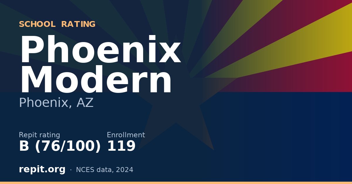 Phoenix Modern, Phoenix, AZ — Repit school rating B (76/100)