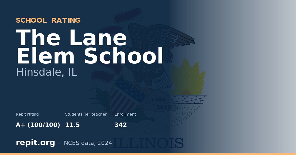 The Lane Elem School, Hinsdale, IL — Repit school rating A+ (100/100)