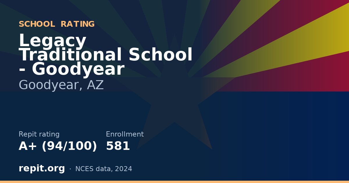 Legacy Traditional School - Goodyear, Goodyear, AZ — Repit school rating A+ (94/100)