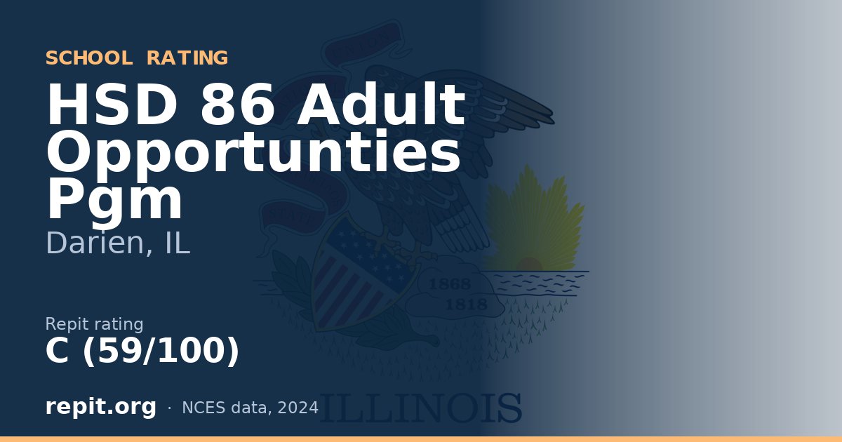 HSD 86 Adult Opportunties Pgm, Darien, IL — Repit school rating C (59/100)