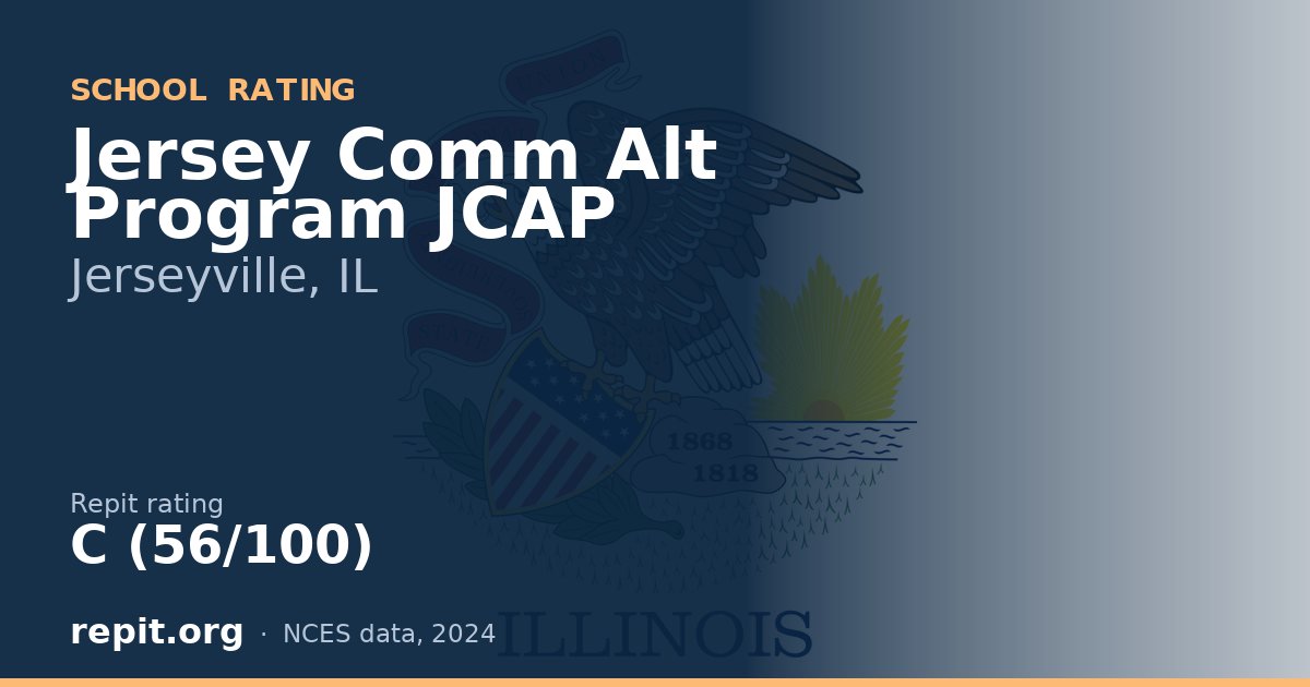 Jersey Comm Alt Program JCAP, Jerseyville, IL — Repit school rating C (56/100)