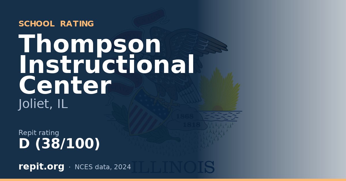 Thompson Instructional Center, Joliet, IL — Repit school rating D (38/100)