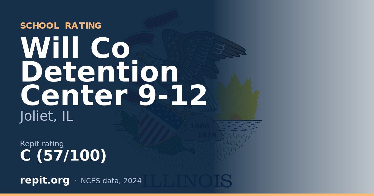 Will Co Detention Center 9-12, Joliet, IL — Repit school rating C (57/100)