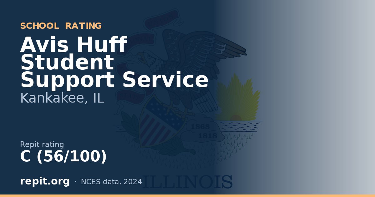 Avis Huff Student Support Service, Kankakee, IL — Repit school rating C (56/100)