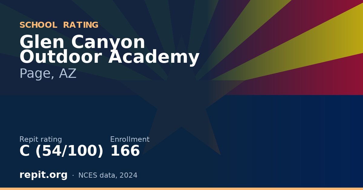 Glen Canyon Outdoor Academy, Page, AZ — Repit school rating C (54/100)