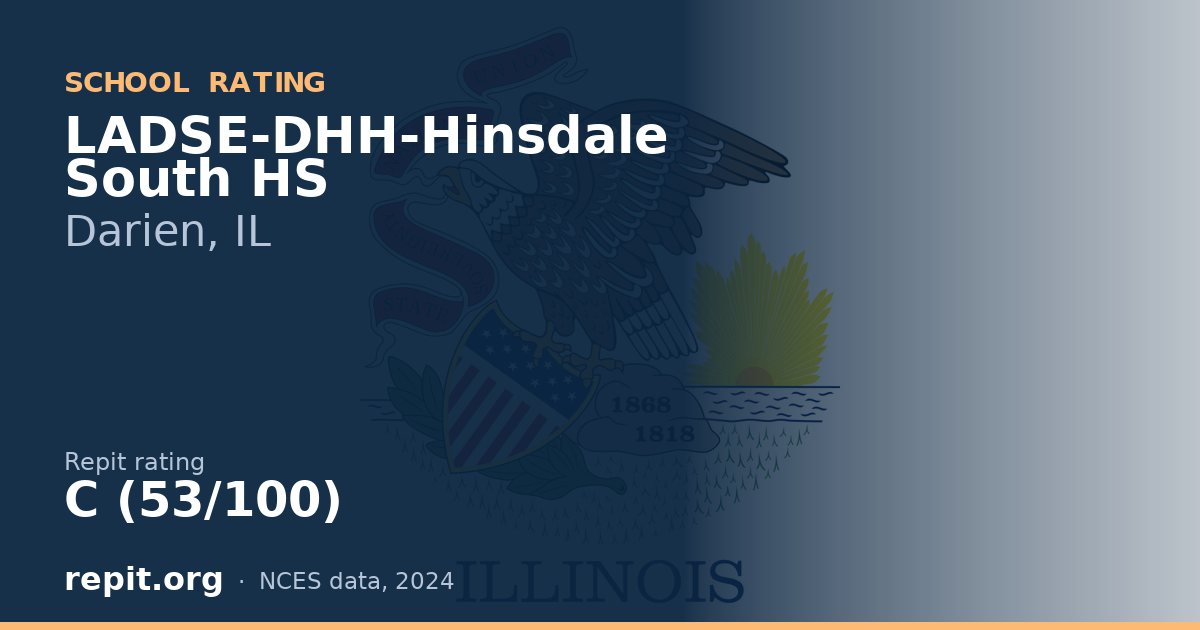 LADSE-DHH-Hinsdale South HS, Darien, IL — Repit school rating C (53/100)