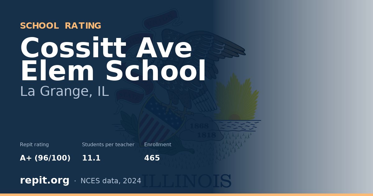 Cossitt Ave Elem School, La Grange, IL — Repit school rating A+ (96/100)