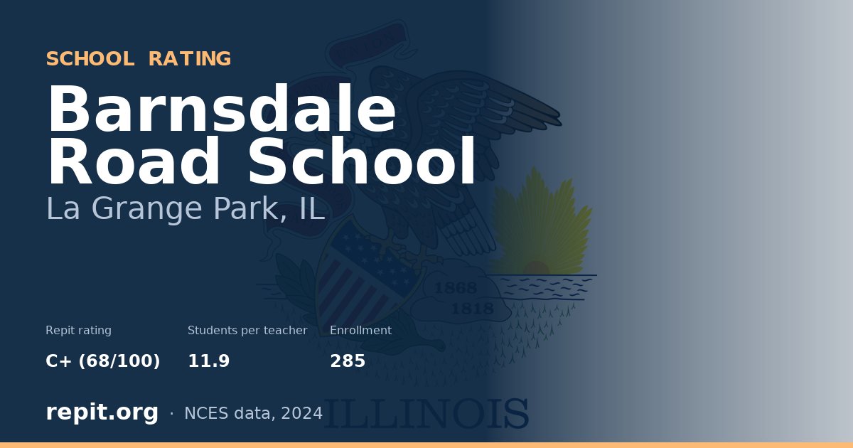 Barnsdale Road School, La Grange Park, IL — Repit school rating C+ (68/100)