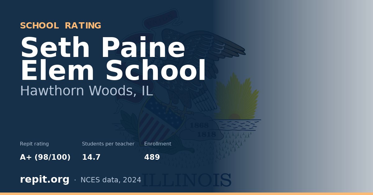 Seth Paine Elem School, Hawthorn Woods, IL — Repit school rating A+ (98/100)