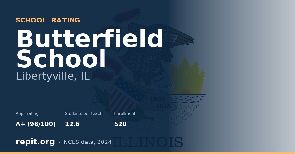 Butterfield School, Libertyville, IL — Repit school rating A+ (98/100)