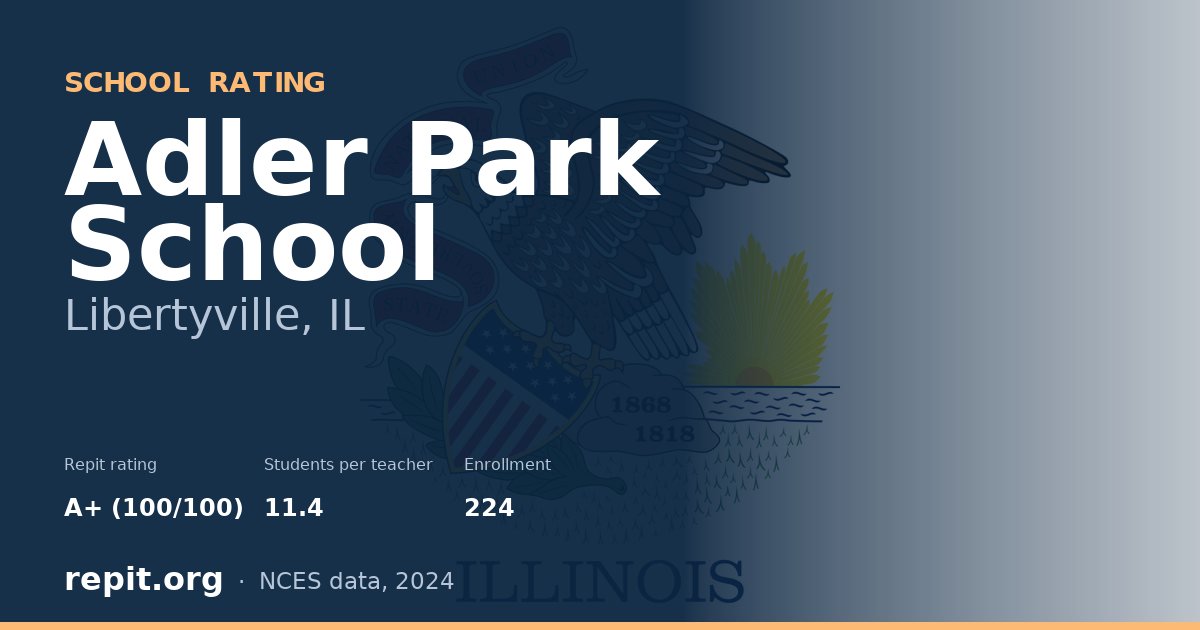 Adler Park School, Libertyville, IL — Repit school rating A+ (100/100)