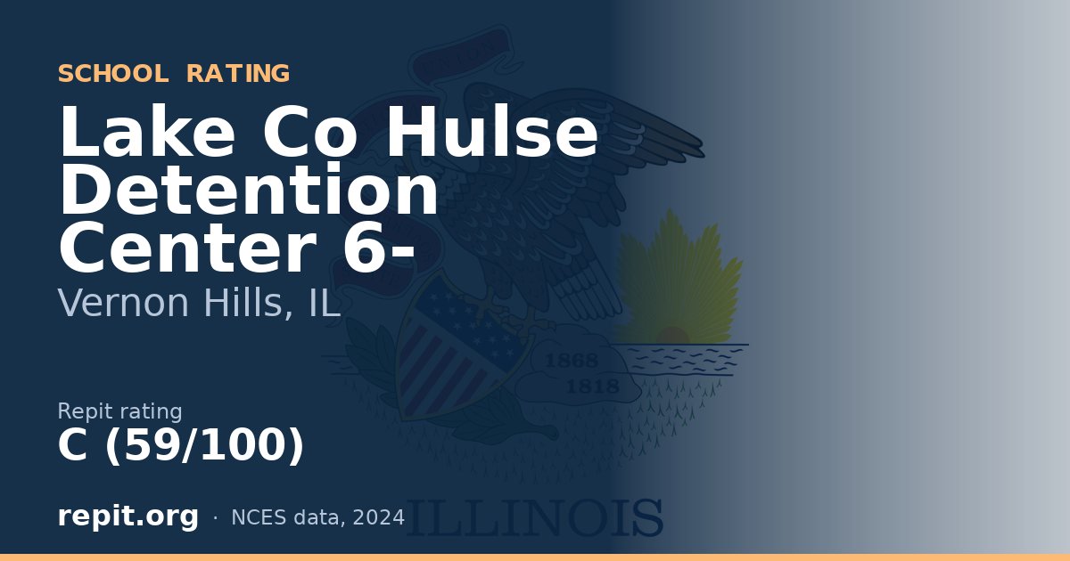 Lake Co Hulse Detention Center 6-, Vernon Hills, IL — Repit school rating C (59/100)