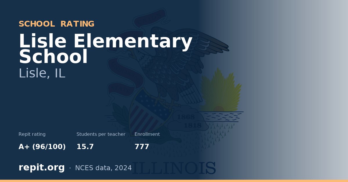 Lisle Elementary School, Lisle, IL — Repit school rating A+ (96/100)