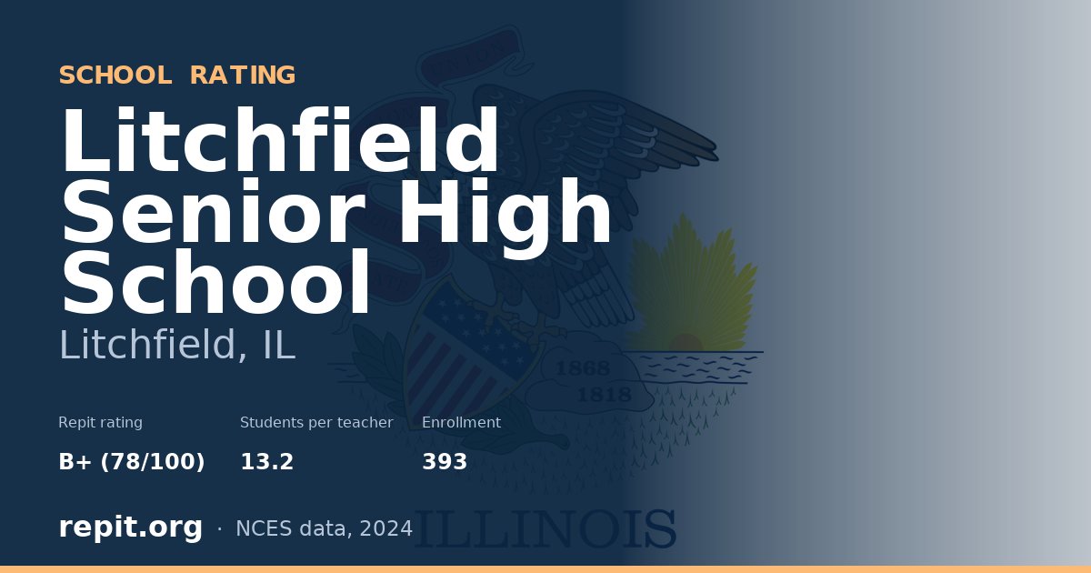 Litchfield Senior High School, Litchfield, IL — Repit school rating B+ (78/100)