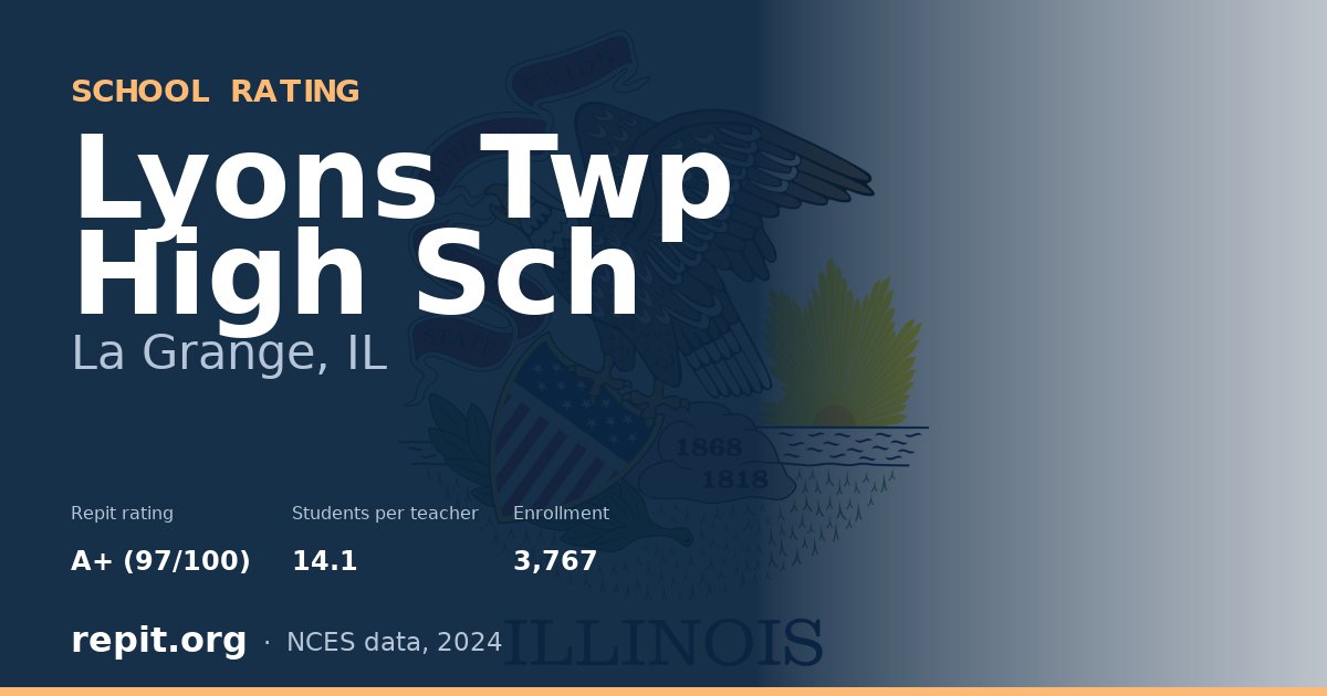 Lyons Twp High Sch, La Grange, IL — Repit school rating A+ (97/100)