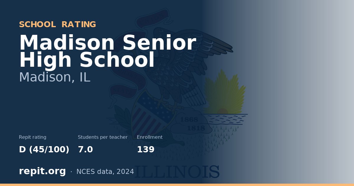 Madison Senior High School, Madison, IL — Repit school rating D (45/100)