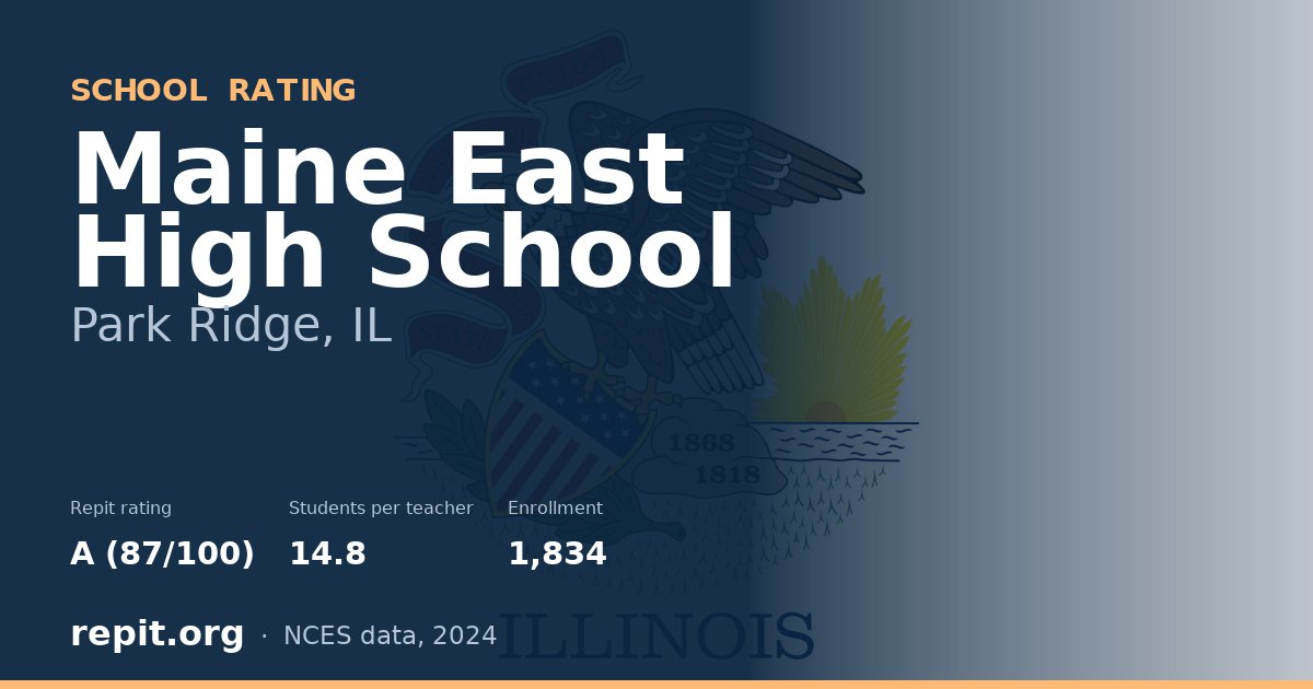 Maine East High School, Park Ridge, IL — Repit school rating A (87/100)