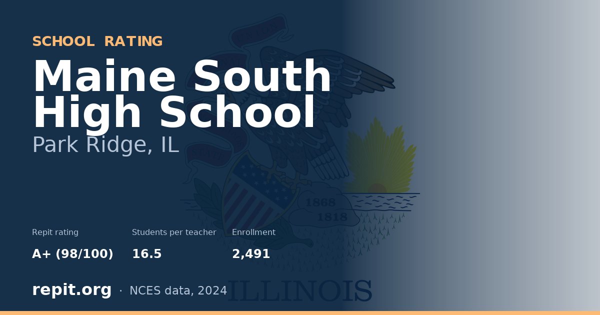 Maine South High School, Park Ridge, IL — Repit school rating A+ (98/100)
