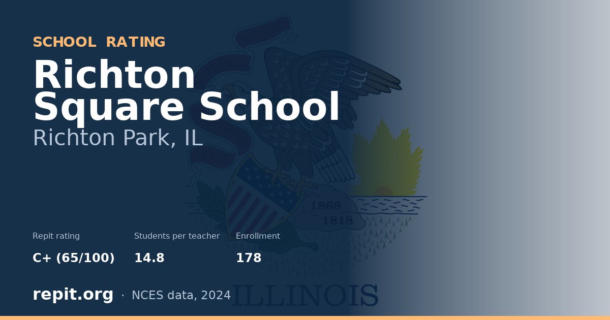 Richton Square School, Richton Park, IL — Repit school rating C+ (65/100)