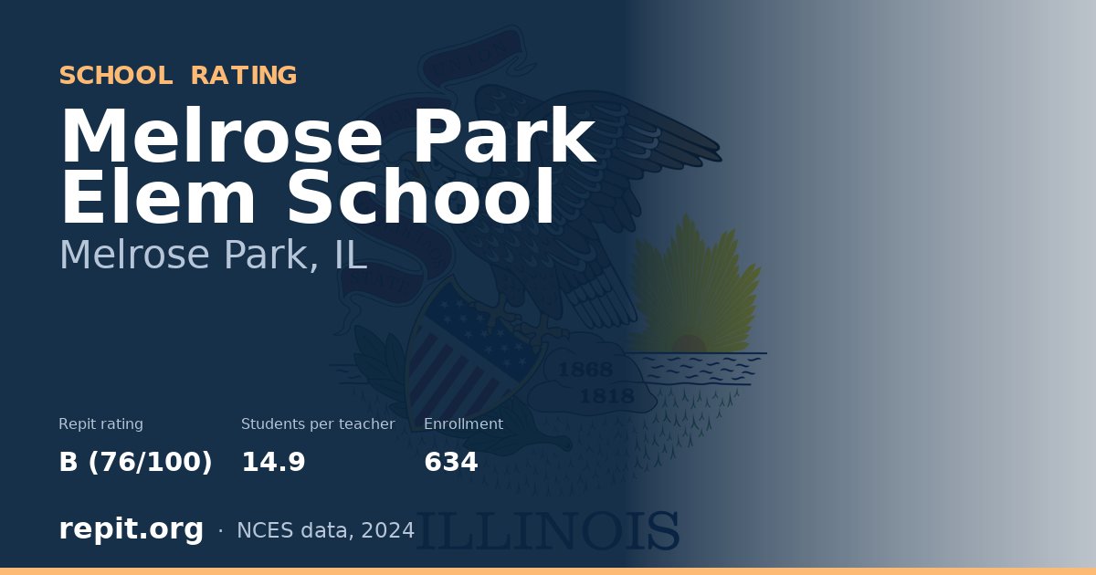 Melrose Park Elem School, Melrose Park, IL — Repit school rating B (76/100)