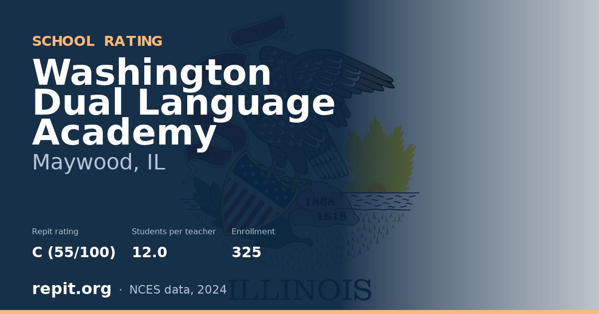 Washington Dual Language Academy, Maywood, IL — Repit school rating C (55/100)