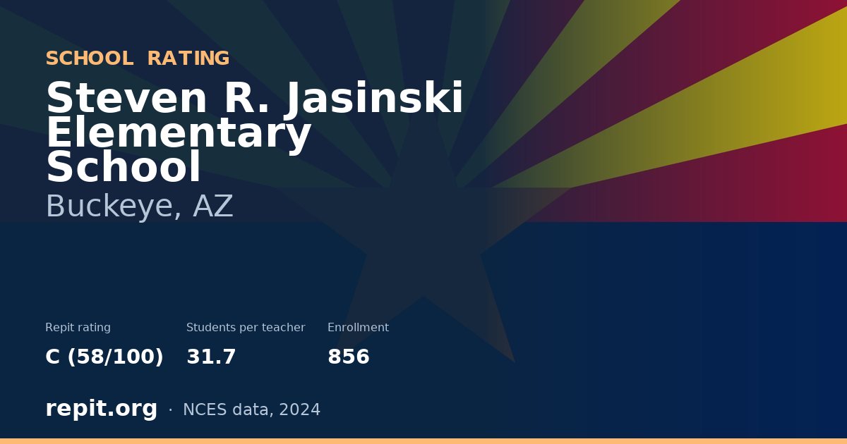 Steven R. Jasinski Elementary School, Buckeye, AZ — Repit school rating C (58/100)