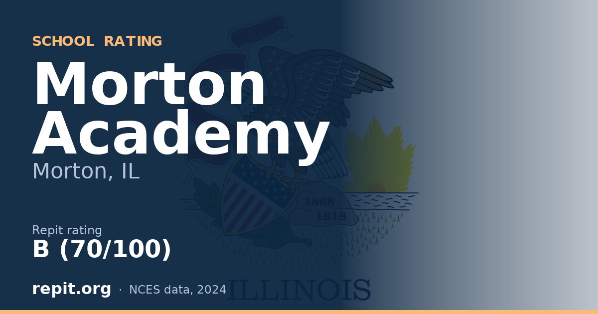 Morton Academy, Morton, IL — Repit school rating B (70/100)