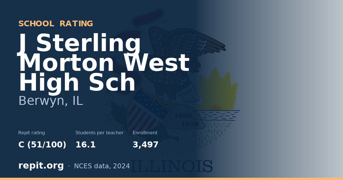 J Sterling Morton West High Sch, Berwyn, IL — Repit school rating C (51/100)